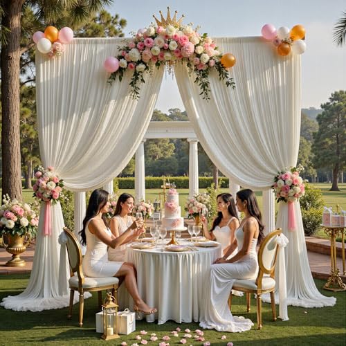 10ftx12ft Beige Backdrop Curtains for Parties, Wrinkle Free Polyester Beige Photo Backdrop Drapes 2 Panels 12 ft Long Back Drop Cloth for Wedding Birthday Photography Background - color: Beige, size: 5ft(W)x12ft(H)_2 Panels
