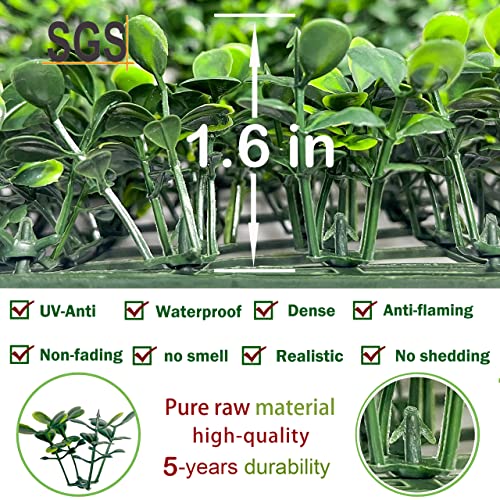 Bybeton Ultra-Dense Boxwood Panels, 60"x120" (50 SqFt) | Artificial Grass Wall Panels Privacy Fence Screen & Greenery Backdrop | UV-Resistant Faux Hedge for Outdoor & Wall Decor Spring Decor - size: 60*120IN