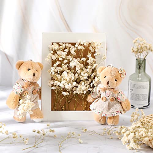 Fumete 200 Pcs Mini Dried Baby Breath Flowers 3000+ Wedding Ivory White Flowers Bulk 2-4 in Dried Artificial Gypsophila for Wedding Decor Boho Invitation Resin Candle DIY Art Crafts Making Bouquet