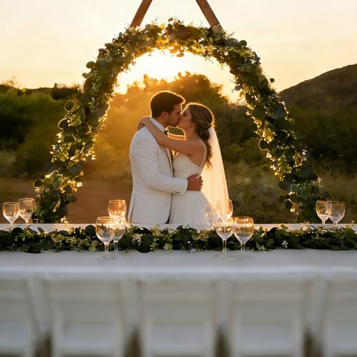 Eucalyptus Garland Greenery 2Pack: 5.9Ft Artificial Faux Greenery Vines for for Wedding Home Party Table Runner Decor - size: 2pack