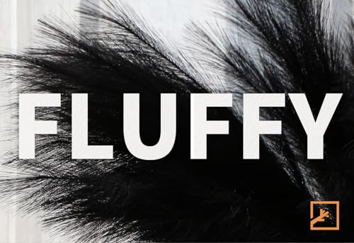 ZIFTY 63-Piece Large Tall Faux Black Pampas Grass (7 Hand-Bundled Packs of 9), 38 in/3.1FT Fluffy Artificial Flowers, Gothic Floor Vase Filler for Bedroom Bathroom, Modern Halloween Graduation Decor - color: Black, size: 38in 7pcs