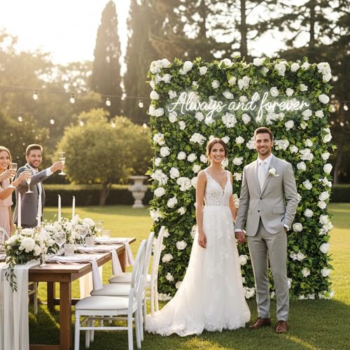 5×8 Ft 3D Artificial Flower Wall Panels, Quick Assembly Storage White Floral Greenery Fake Backdrop Fence Screen for Wedding Baby Show Birthday Party Indoor Outdoor Garden Backyard Home Decor - color: White, size: 5×8 Ft
