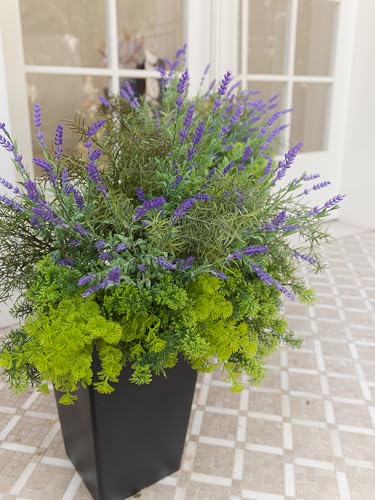PARTY JOY 17 Bunches Fake Plants Outdoor, Fake Bushes UV Resistant Artificial Flowers Greenery Shrubs Faux Greenery for Outdoor Garden Patio Front Porch Yard Decor - color: Garden Green