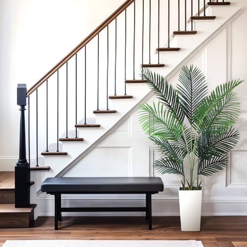 Jocoevol Artificial Golden Cane Palm Tree 5FT, Artificial Palm Tree with Pot, Fake Palm Tree for Home Living Room, Tropical Palm Tree for House Warming - size: 5ft