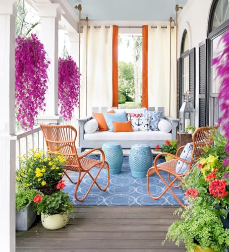 RECUTMS Fake Hanging Plants Artificial Ivy Leaf Faux Vine Plants Outdoor Artificial Hanging Plants Fake Plant Wall Decor Indoor UV Resistant Plants Home Room Decoration(Pure Fuchsia) - color: Pure Fuchsia, size: Hanging Ivy