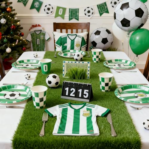 XLX TURF Artificial Grass Table Runner for Sport Golf Spring Summer Party Decorations - Green Fake Grass Crafts Table Centerpiece Birthday Safari Theme Baby Shower 90 Inches - size: 12 x 90 Inches / 1PC