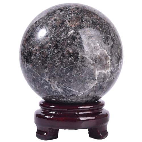 Large Yooperlite Sphere Natural Yooperlite Stone Healing Crystal Ball with Stand Energy Meditation Decor 110-120mm/4.3-4.7" - color: Yooperlite, size: 110-120mm/4.3-4.7"