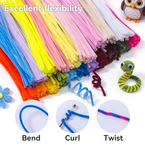 100 Pcs Solid Color Pipe Cleaners, 12 Inch 6mm Single Color Chenille Stems, Fuzzy Flexible Craft Pipe Cleaners, Bulk Art DIY Supplies , Flower Making, Holiday Decor & Handmade Projects(Nude Pink) - color: Nude Pink