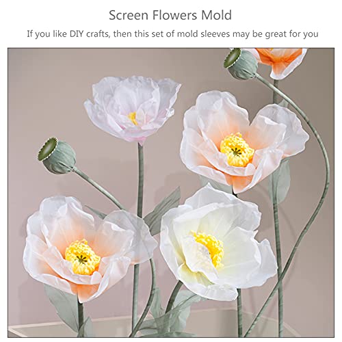 EXCEART Wire Mesh Flower Tool Set 2.95In 32Pcs DIY Mold Sleeves for Silk Flower Crafting and Petal Making with Multiple Diameter Screen Molds for Floral Arrangements