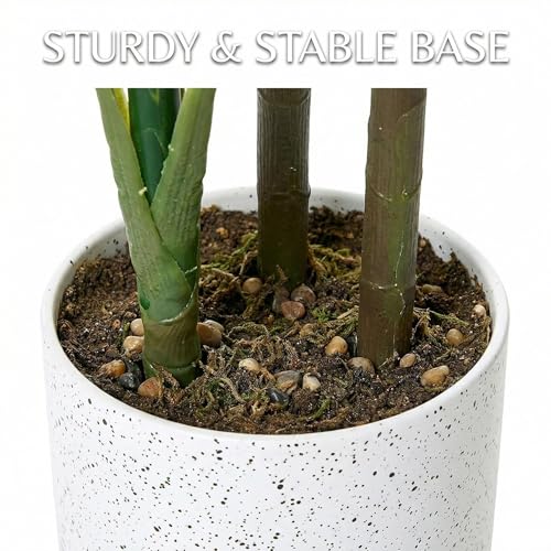 GAOMON 3.6ft Artificial Monstera Deliciosa Plants in Planter,Faux Tropical Palm Tree with 16 Leaves,Artificial Floor Plants for Indoor and Outdoor Home Porch, Garden