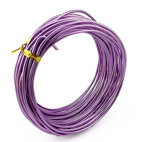 11 Yard Aluminum Wire Bendable Metal Wire Jewelry Craft Wire Beading Floral Making Jewelry Making Doll Making (9 Gauge, Light Purple) - color: Light Purple, size: 9 Gauge