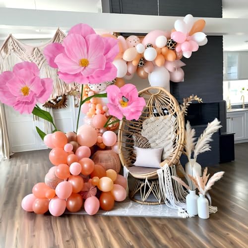 5.8 Ft Giant Artificial Flowers for Decoration,Large EVA Flower Decor,Wedding Arrangements, Birthday Party Banquet Background,Hotel,Office,Window Display(Pink) - color: Pink