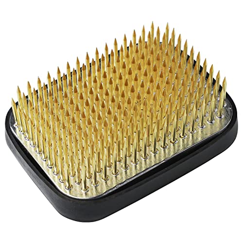 Wazakura Japanese Ikebana Kenzan Flower Holder Rectangular Square, Made in Japan Floral Arranging Pin Frog Tool - 2.6" (68mm) - color: 2.6" (68mm)