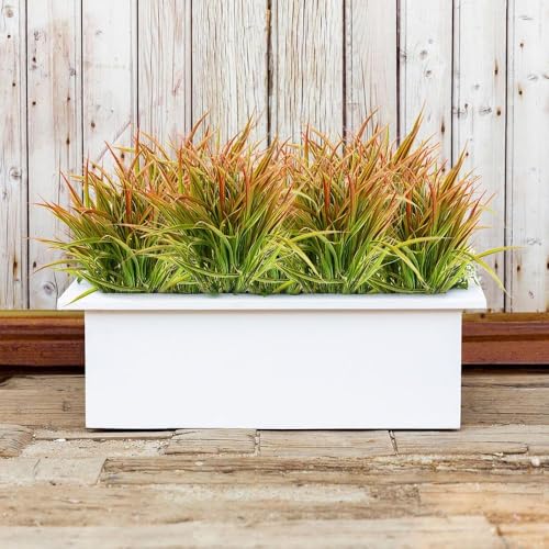 DVGUN 12 Bundles Artificial Outdoor Plants Fake Bushes Shrubs Greenery for Plastic UV Resistant Faux Grass