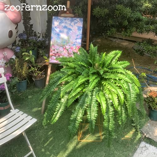 Fake Ferns Artificial Plants Large, 68" Artificial Ferns for Outdoors Large, UV Resistant Faux Fern with Long Leaves Suitable for Planters Hanging Porch Home Indoors Garden Patio Office Greenery Decor - color: Light Green, size: 68inch