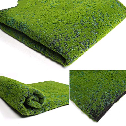 Artificial Moss Grass Turf Lawn,39inch DIY Artificial Grass Rug for Wedding Home Backyard Balcony Terrace TV Wall Indoor Outdoor Decor - color: Green