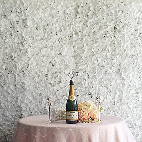 Tableclothsfactory 4 PCS White Silk Hydrangea Flower Mat Wall Wedding Event Decor for DIY Centerpieces Arrangements Party Decorations - color: White