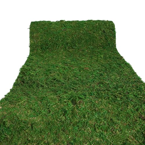 USMOLA Moss Roll, Dried Moss for Crafts, Moss Table Runner for Fairy Gardens, Wedding Woodland Decor, Preserved Moss Mat for Table Decoration (12" W x 60" L) - color: 12" W X 60" L