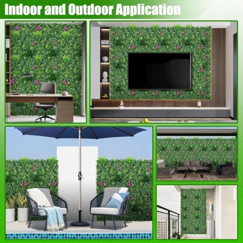 Artificial Grass Wall Roll Panels, 40"x120"(33.33 SQFT) UV-Resistant Plant Greenery Fake Boxwood Backdrop for Outdoor Patio, Garden, Wedding & Home Décor - size: 40x120 IN 1PC