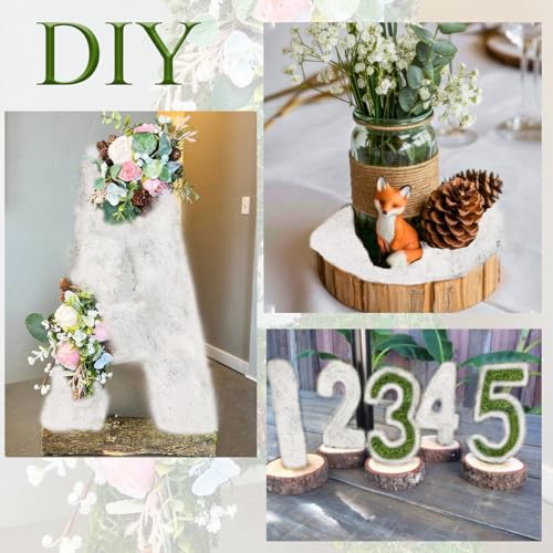 2 Pcs Fake Moss Table Runner Rolls for Decoration 4" x 47" Artificial Moss for Plants Indoor White Faux Grass for Planters Crafts DIY Table Centerpieces Fairy Garden Floral Wedding 10 x 120cm - color: 2 Pcs White, 4 X 47 Inch/10x120cm