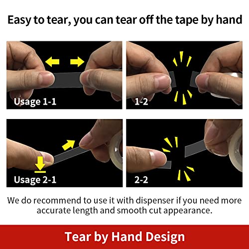 12 Rolls Transparent Tape Refills for Dispenser, Clear Tape, 3/4 x 1000 Inches, Easy Tear, Glossy Gift Wrap Tapes, Home Office Supplies and Back to School Supplies for College and Classrooms - size: 12 Rolls