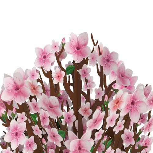 Lovepop Everyday Pop-Up Card for Her and Him - 3D Pop-Up Bouquet Greeting Cards for Men, Women - Cherry Blossom - 12" x 8.5" Floral Bouquet - Blank Note Card Included - color: Cherry Blossom Bouquet