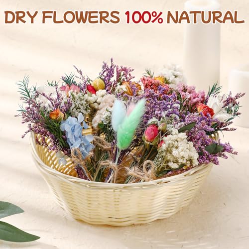 10/12/24/36 Pack Mini Dried Flowers for Vase Wedding Various Mini Bouquet Dried Small Wildflowers Natural Flowers Bulk for Crafts DIY Decor (12, Romantic Colour) - size: Romantic Colour