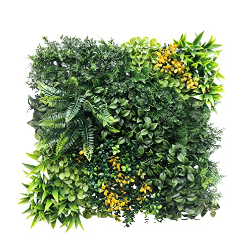 Patio Paradise Artificial Greenery Grass Wall Panels, 20"x20" (6pc) Faux Grass Boxwood Backdrop Fake Ivy Privacy Screen Green Hedge for Indoor Outdoor Décor, 8 3D Mixed - color: #8 3D Mixed, size: 20"x20"