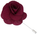 Flairs New York Gentleman's Essentials Premium Handmade Flower Lapel Pin Boutonniere - color: Bordeaux Wine [Begonia]