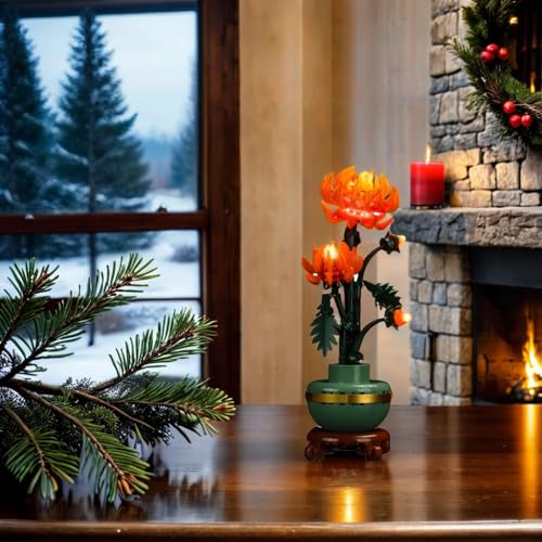 LED Light Kit for Lego Icons Chrysanthemum Flower Décor Building Set, Compatible with Lego 10368, Decoration Lights Gift (Only Light, No Building Models) - color: Chrysanthemum Flower 10368, size: Standard Version