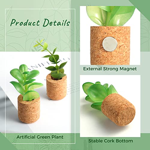 Joyibay Plant Fridge Magnets Mini Succulent Magnets Artificial Plants Refrigerator Magnets Potted Succulent Plants Magnet Stickers Cute for Magnet Boards Fridge Home Office Decor