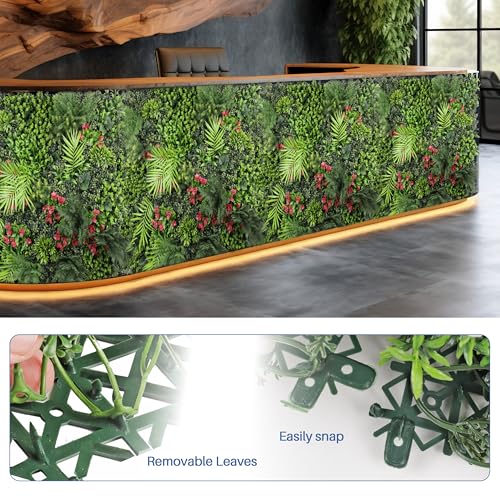ECOOPTS 40"x40" Faux Ivy Privacy Fence Screen Artificial Boxwood Panels Topiary Hedge Plants for Indoor Outdoor Decoration, Style 12 Mixed Leave, 1 Pack - color: 40"x40" #12 Mixed Leave, size: 40"x40"