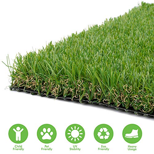 Artificial Grass 4 FT x 7FT (28 Square ft) Synthetic Thick Lawn Astro Turf Carpet Perfect for Indoor/Outdoor Fake Grass Rug Mat Pet Turf - size: 4 x 7 Feet