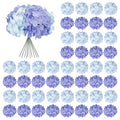Auihiay 64Pcs Hydrangea Artificial Flowers Bulk, Faux Hydrangea Flowers Heads with Stems for Wedding Centerpieces Engagement Anniversary Birthday Housewarming(Mixed Purple) - color: Mixed Purple