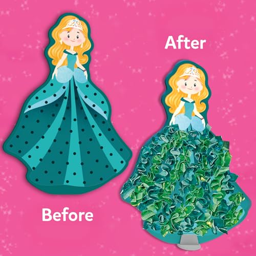 Skillmatics Poke-in Art - Magical Princesses, Mess-Free Fun for Kids, DIY Wood Craft Kits, Creative Activity, Gifts for Girls & Boys Ages 4, 5, 6, 7, 8, 9 - style: 1. Magical Princesses