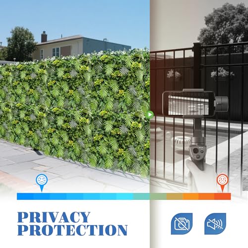 ECOOPTS 40"x40" Faux Ivy Privacy Fence Screen Artificial Boxwood Panels Topiary Hedge Plants for Indoor Outdoor Decoration, 8 Mixed Leave, 1 Pack - color: 40"x40" #8 Mixed Leave, size: 40"x40"