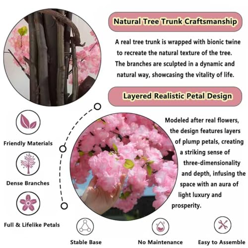 10FT Pink Artificial Cherry Blossom Trees Large for Home Decor Indoor Outdoor,Japanese Fake Light Pink Cherry Blossom Tree for Office Shopping Mall Hotel Restaurant Garden Party Wedding - color: Pink, size: 10x8.2ft