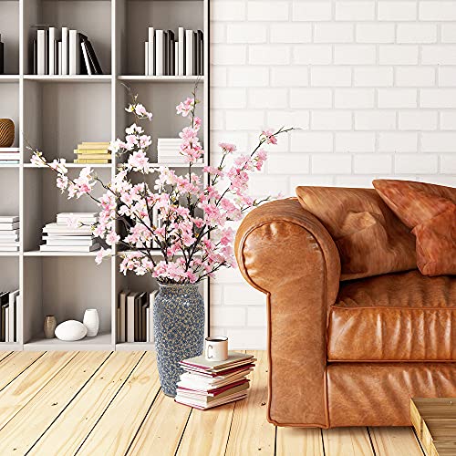 LESING 4pcs Artificial Cherry Blossom Flowers, 41.4" Realistic Fake Silk Long Stems Artificial Cherry Blossom Branches for Floor Table Home Wedding Decoration (Pink-1) - color: Pink-1