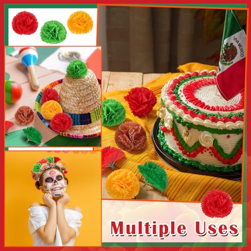 Syhood 50 Pcs Mexican Marigold Flower Bulk Decorations Flores Artificiales Fiesta Party Decorations for Mexican Backdrop Party Floral with Stems DIY Marigold Garland - color: Classic Color