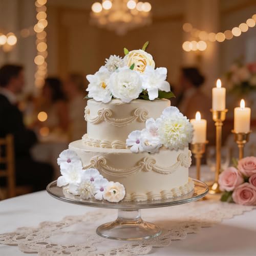 Faux Flower Small Artificial Flower Wedding Party DIY Home Decoration (27, White) - color: White