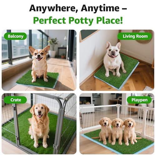 Artificial Pet Pee Grass Mat for Puppy, Pet Turf Fake Grass Replacement Pad for Dog Potty Training, Indoor and Outdoor (39.2“X31.5”) - size: 39.2“X31.5”