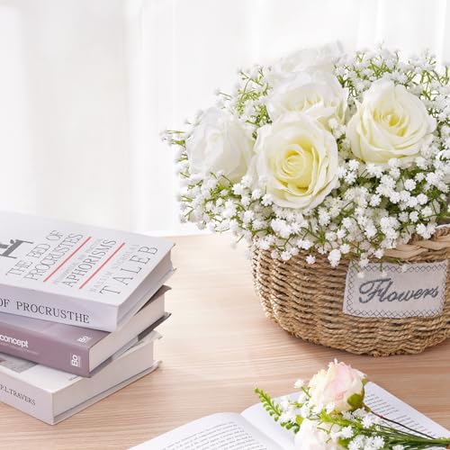 Waipfaru 30 Pcs Babys Breath Artificial Flowers, Baby Breath Flowers Artificial Bulk, Real Touch White Fake Flowers, Faux Babies Breath Gypsophila for Wedding Home Decor Floral Arrangement - size: 30 Pcs