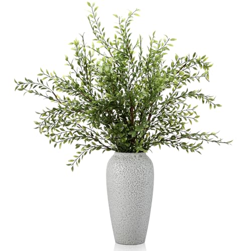 Suncalla 43" Artificial Eucalyptus Branches for Summer Home Decor, Tall Faux Greenery Stems for Vases, Centerpieces, Wedding Arrangements, Table Displays, Farmhouse Modern Floral Decorations(6 Pack)
