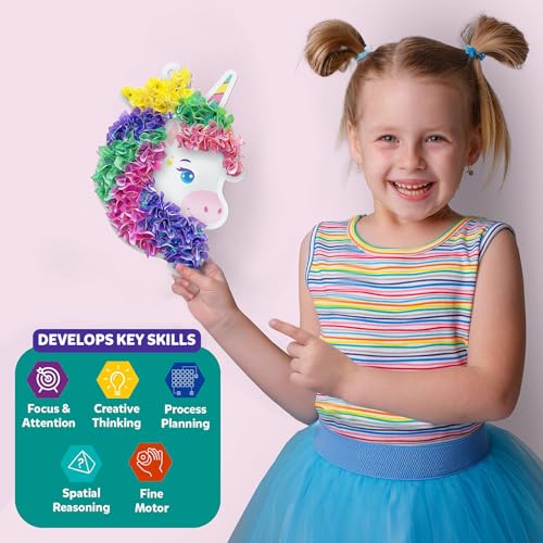 Skillmatics Poke-in Art - Magical Unicorn Dream Decor, Mess-Free Fun for Kids, DIY Wood Craft Kits, Screen-Free Activity, Gifts for Ages 4, 5, 6, 7, 8, 9 - style: 4. Unicorn Dream Décor