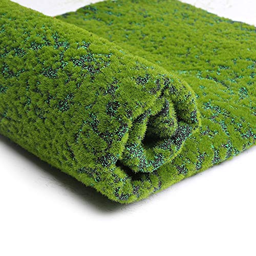 Artificial Moss Grass Turf Lawn,39inch DIY Artificial Grass Rug for Wedding Home Backyard Balcony Terrace TV Wall Indoor Outdoor Decor - color: Green