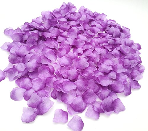CODE FLORIST 2200 PCS Light Purple Silk Rose Petals,Lavender Petals Lilac Petals forWedding Flower Decoration - color: Light Purple, size: 2 Inch