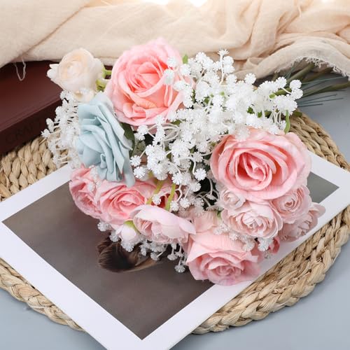 120 Pcs Baby Breath Artificial Flowers Bulk, 11.8inches White Artificial Flowers Baby Breath Gypsophila Flower para Decoracion for Wedding Party Home Garden Decoration
