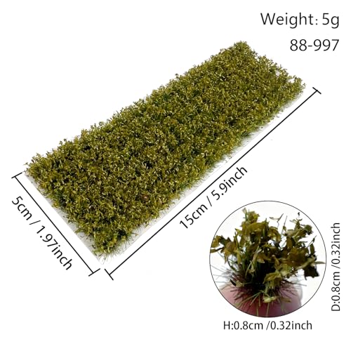 120 Pcs 8-Color Miniature Tea Garden Grass Tufts - Static Artificial Grass Plants for Diorama, Model Railway, Train Scene Decoration, Ages 14+ (0.8cm)(Winter Withered Color) - color: Winter Withered Color