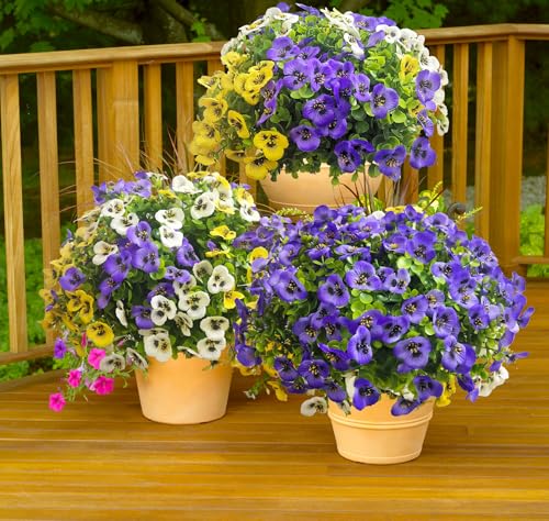 Artificial Flowers for Outdoors Fake Plants, 12pcs Fake Flowers Artificial Plants Outdoor UV Resistant,Silk Faux Flowers Shrubs Greenery Plants for Porch Garden Patio Window Box Decor - color: Purple, size: 12
