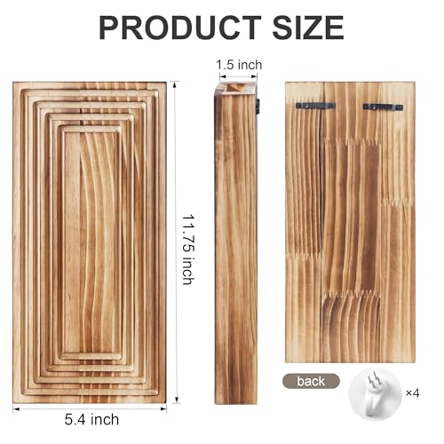 Wooden Wall Planter Vase,2 Pack Hanging Planter for Indoor Fake Plants Modern Boho Farmhouse Wall Art Decor for Home Indoor Kitchen Modern Farmhouse Bathroom Living Room Dining Room(Brown) - color: Brown
